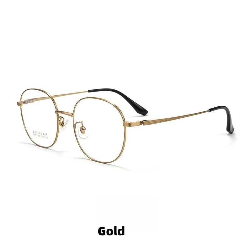 Titanium Retro Square Eyeglasses K5117M