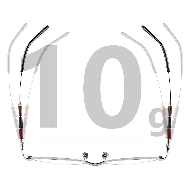 Cat Eye Titanium Eyeglasses - Ultra Light Anti Blue Light