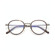 Pure Titanium Round Eyeglass Frame - Ultra Light Retro Optical Glasses