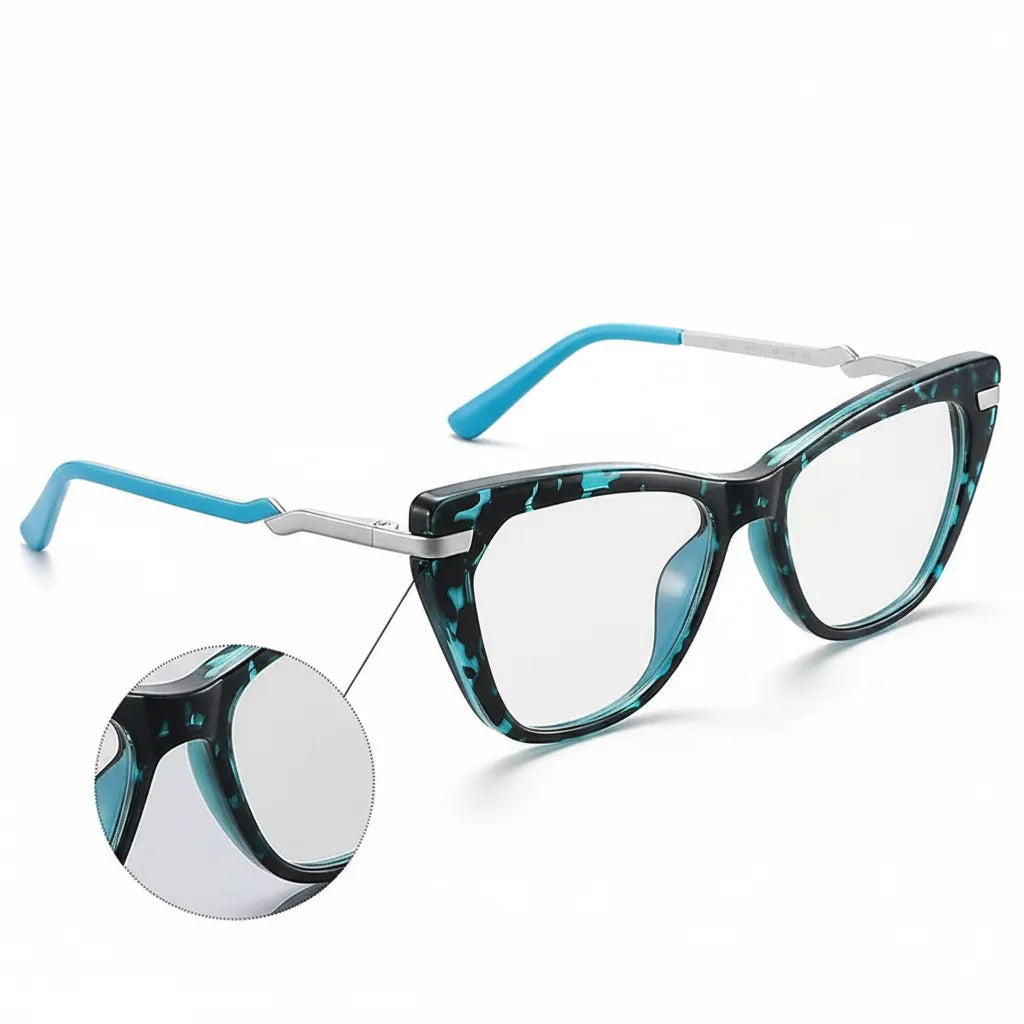 TR90 Retro Cat Eye Glasses - Anti Blue Light Prescription Frame