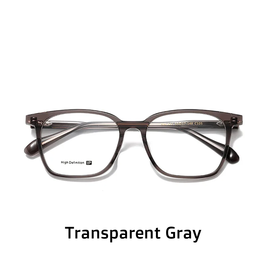 Montature da vista retrò quadrate in acetato - Occhiali leggeri unisex