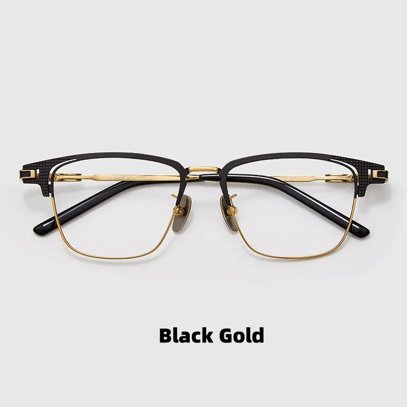 149mm Titanium Eyeglass Frame - Retro Business Optical Prescription Frame ST02
