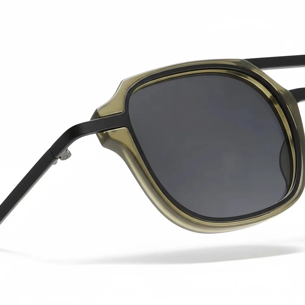 Polarized Retro Square Sunglasses - UV Protection