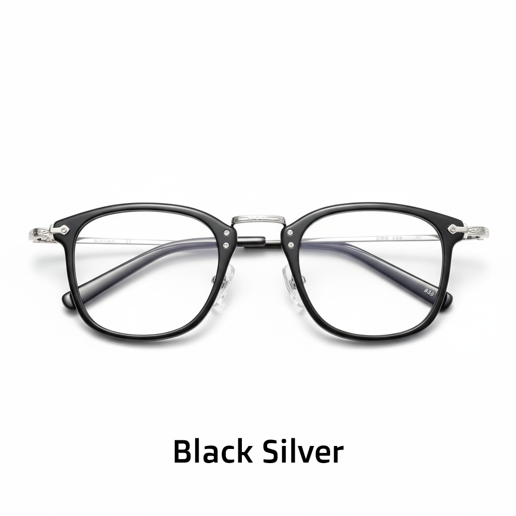 Retro Square Titanium Optical Eyeglasses Frame