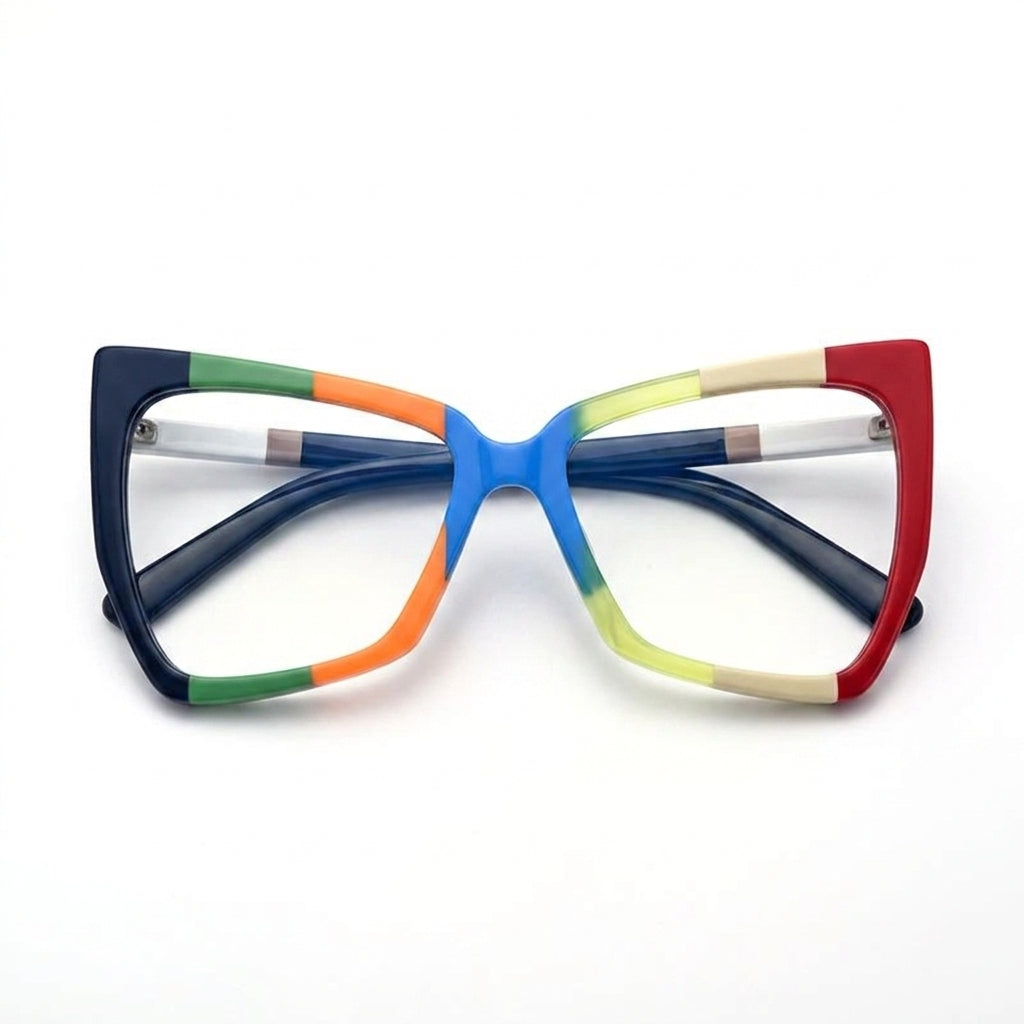 Cat Eye Square Acetate Glasses Frame – Unisex