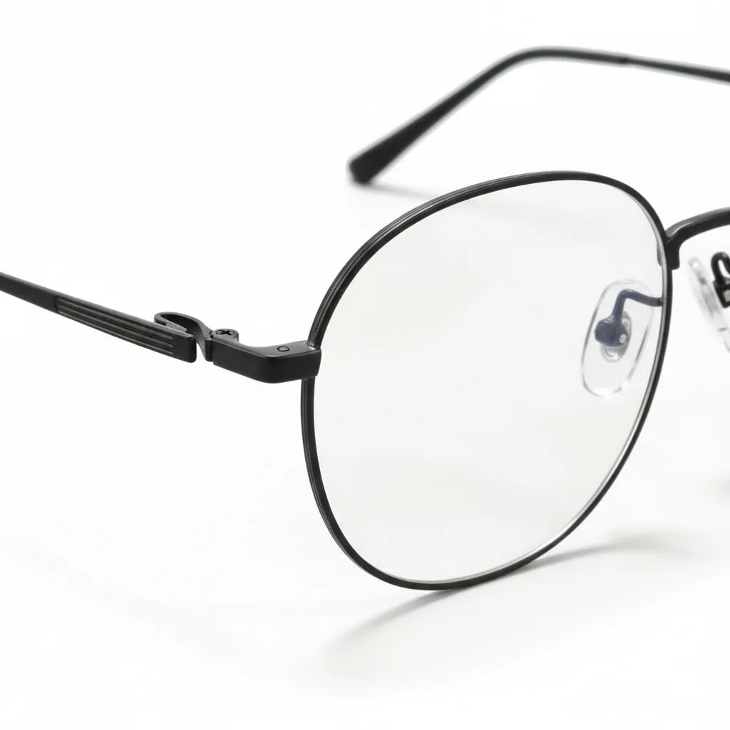 Titanium Retro Square Eyeglasses K5117M