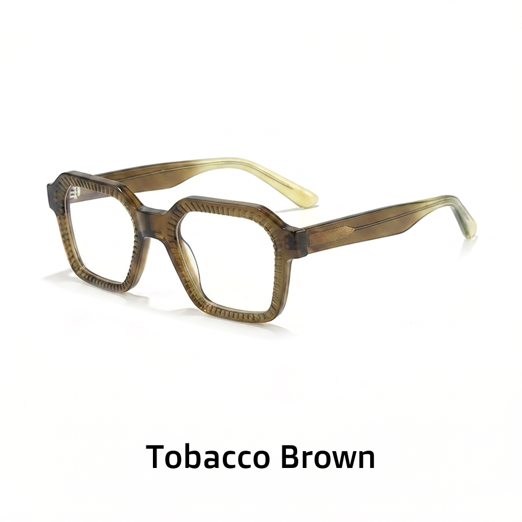 Optische Brillengestelle aus quadratischem Acetat im Retro-Stil