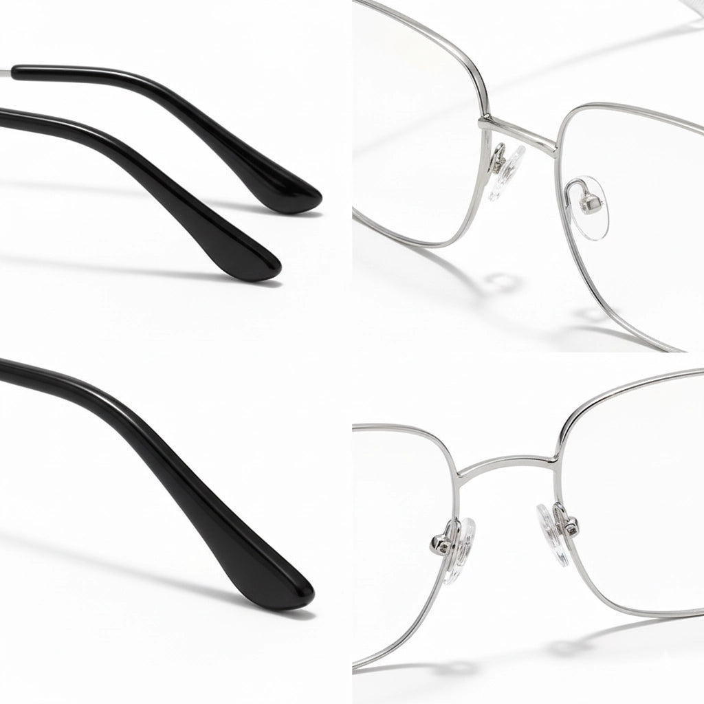 Ultra-Light Titanium Oval Glasses Frame - Anti-Blue Light Optical Prescription Eyewear