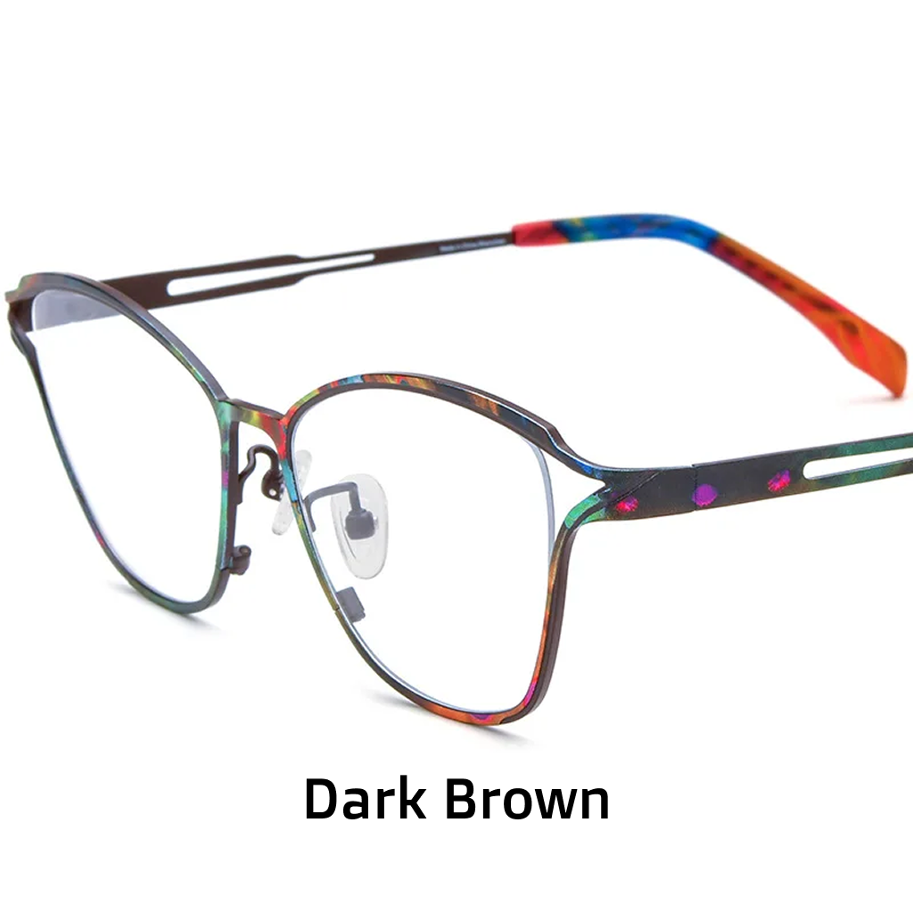 Titanium Cat Eye Optical Glasses Frame