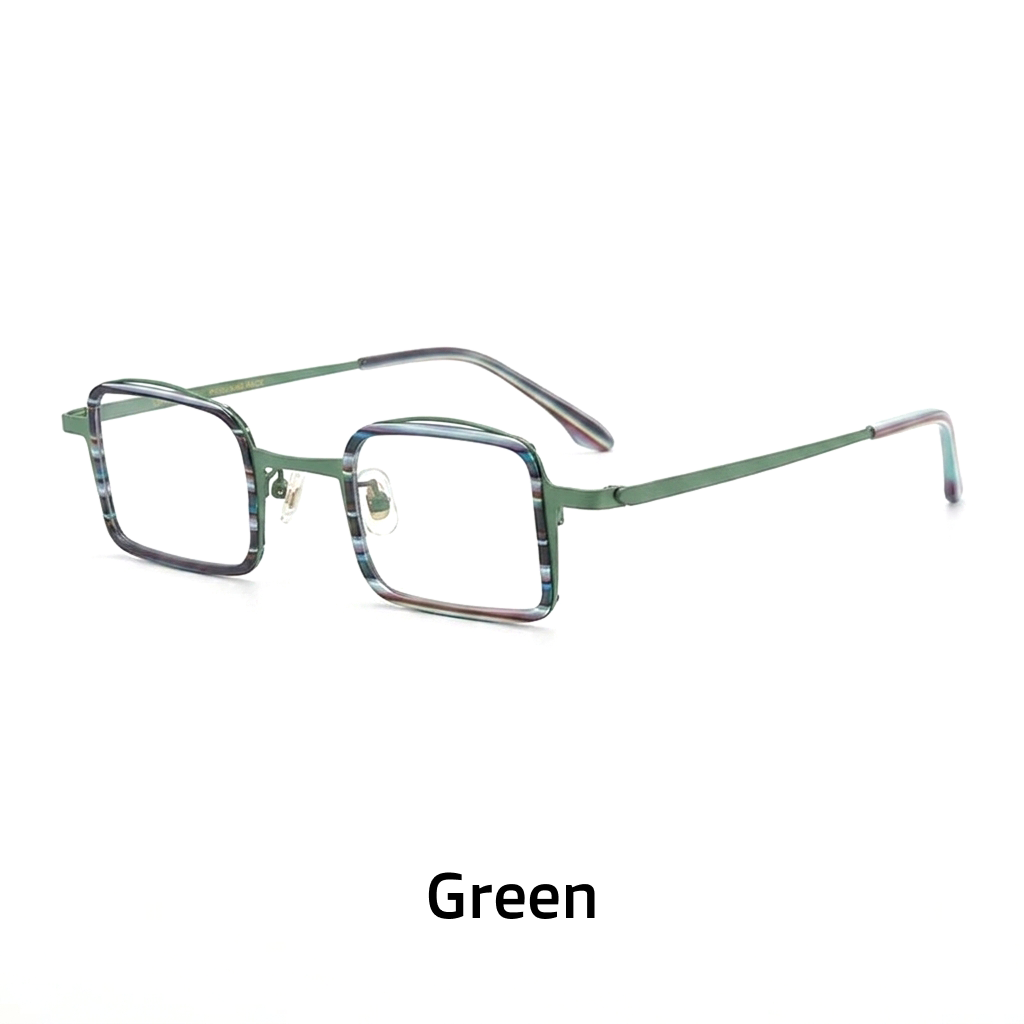 Retro-ultraleichte, modische, quadratische Brillengestelle, nischenfarben, personalisiert, trendig, für Menschen mit Kurzsichtigkeit. Optisches Glas