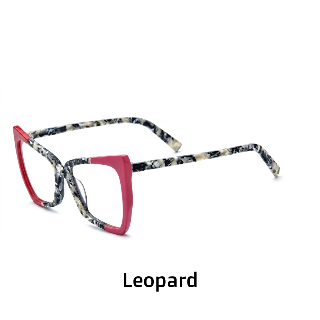 מסגרת משקפיים מרובעת של Cat Eye Acetate – לשני המינים