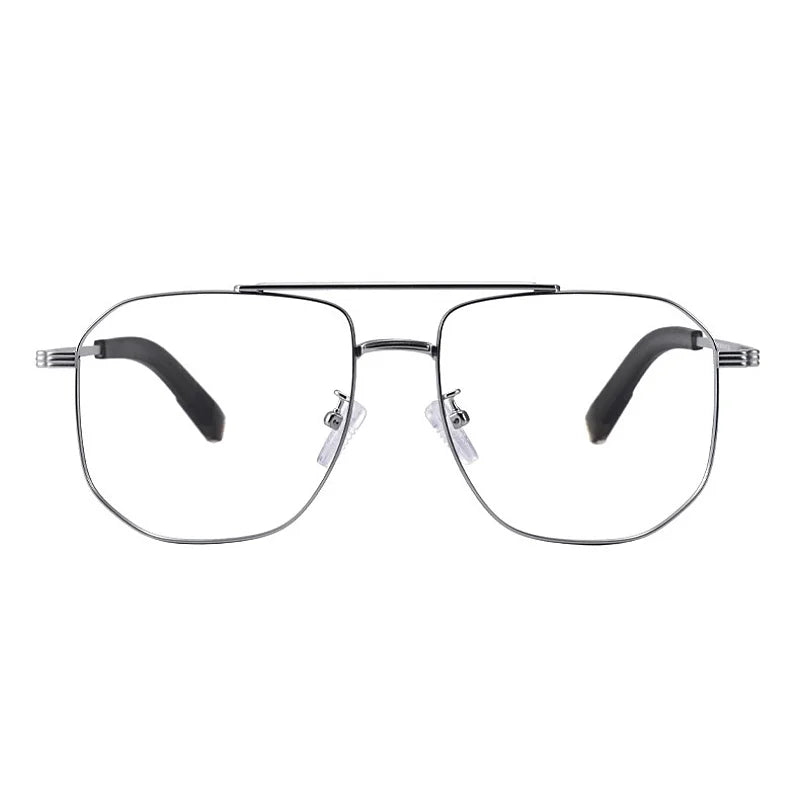 Titanium Retro Double Beam Eyeglasses - Anti Blue Light
