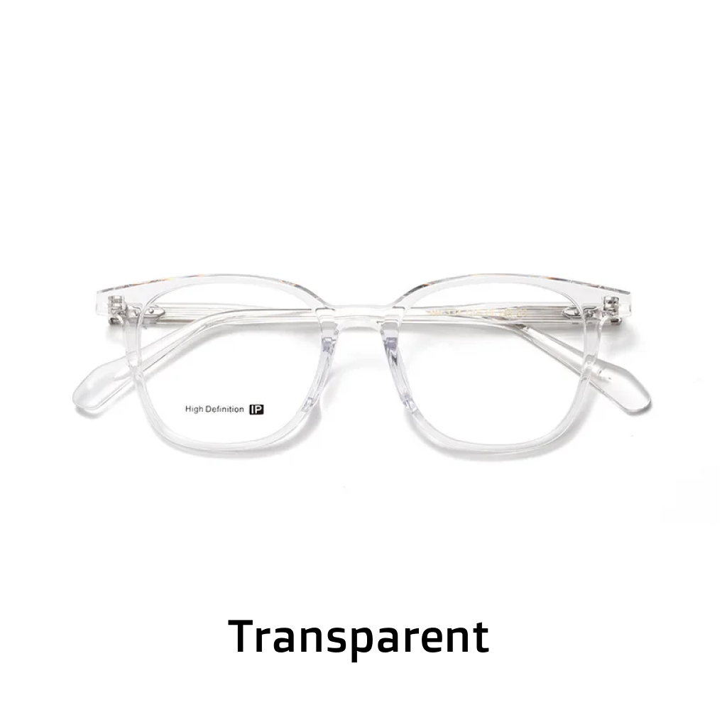 Small Square Acetate Optical Glasses Frame – Retro Tortoiseshell & Transparent Unisex
