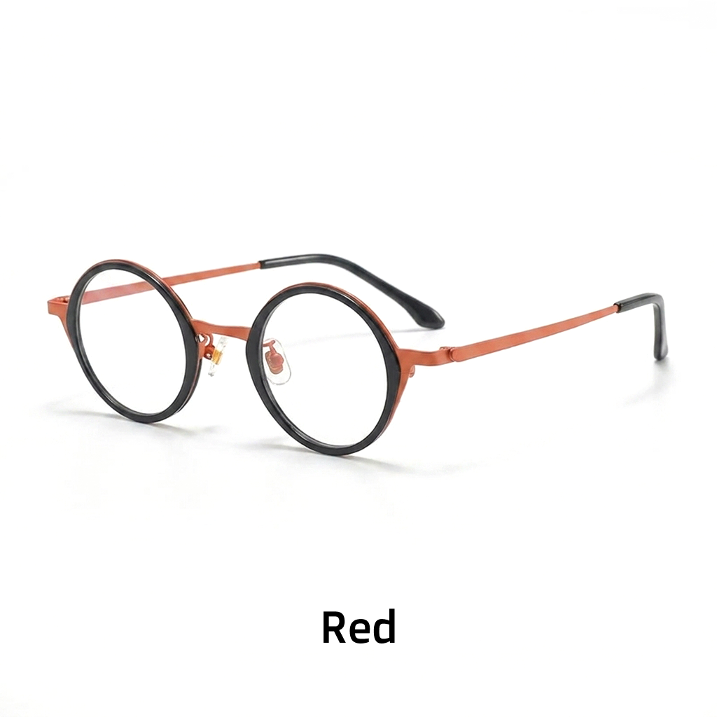 Runde optische Titanbrille