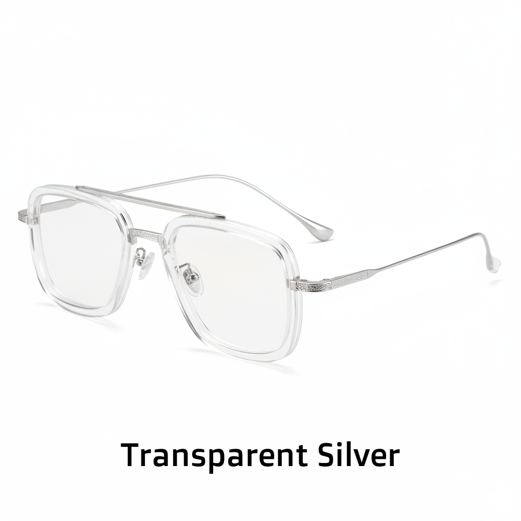 Titanium Retro Double Beam Optical Eyeglasses Frame – Unisex Prescription
