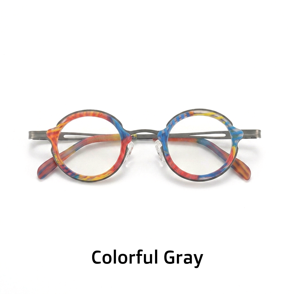 Titanium Round Optical Eyeglass Frames