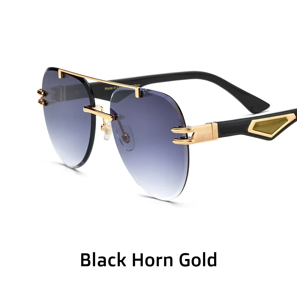 Horn-Frame UV400 Sunglasses