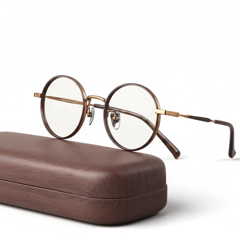 Gafas de Prescripción de Ovalo de titanio ultraligero - Retro Frames Unisex