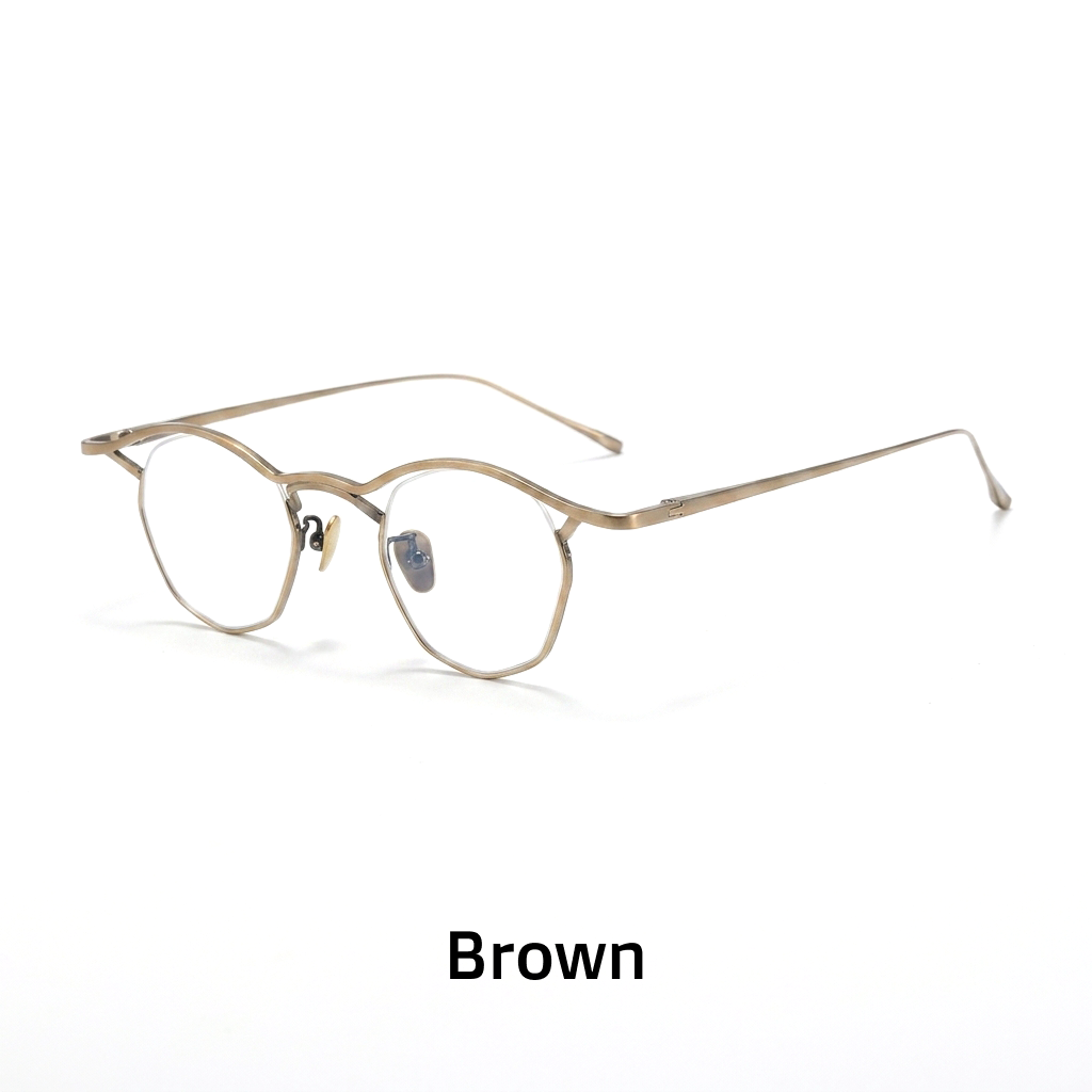 Titanium Polygon Optical Frames – Unisex Prescription Eyeglasses