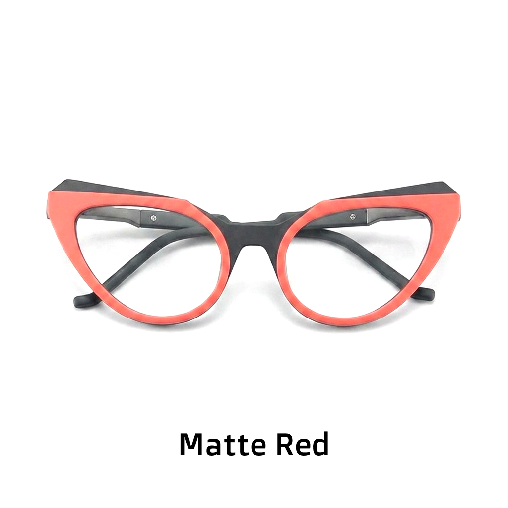 Montature per occhiali da vista da vista in acetato Cat Eye multicolore