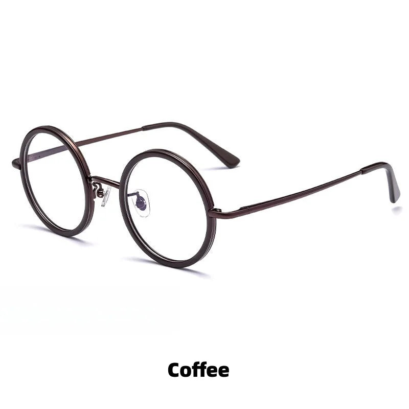 Retro Round Progressive Prescription Glasses 8068