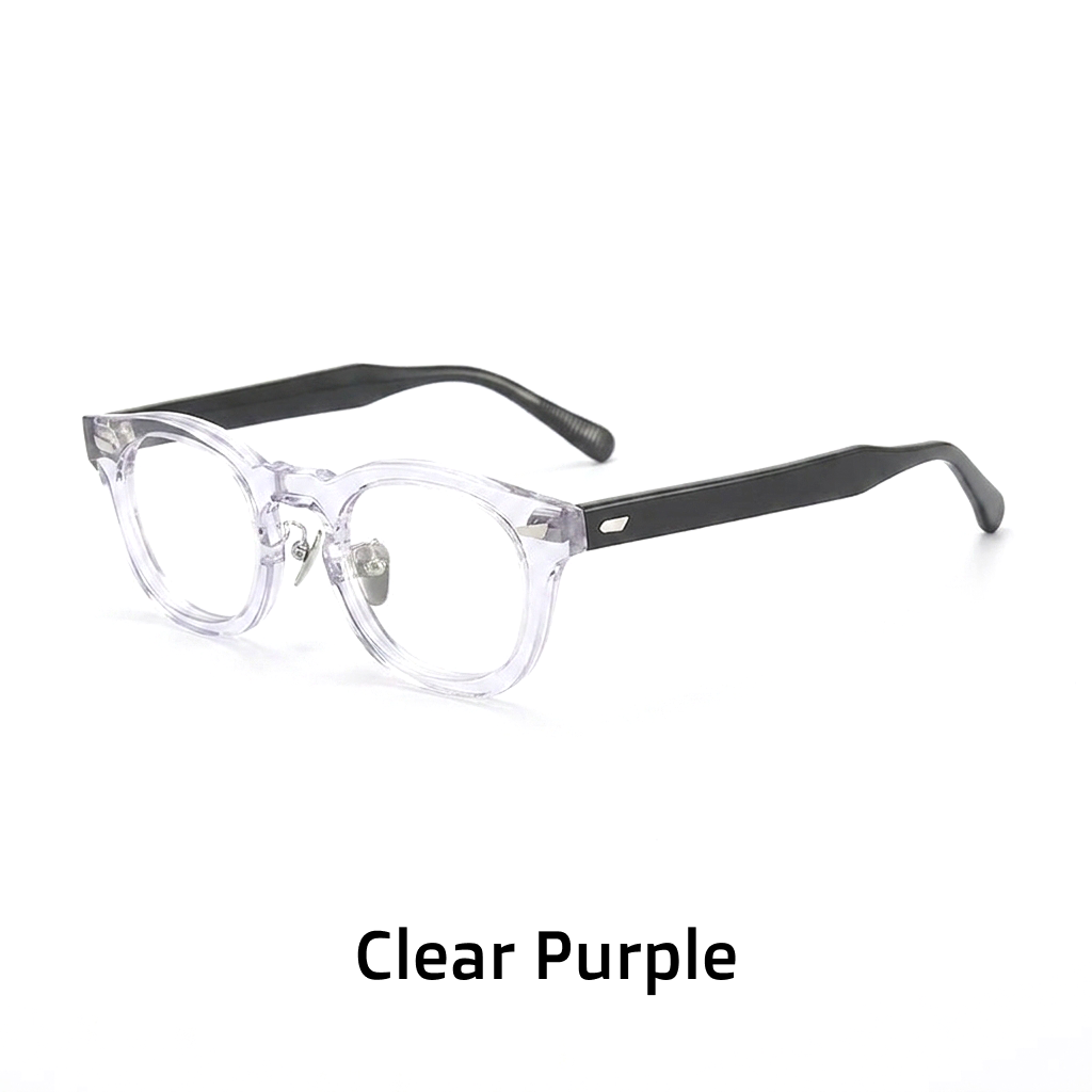 Acetate Optical Glasses Frame — Retro Square Full Rim