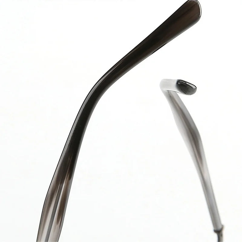 160mm Large Frame Retro Polygonal Titanium Eyeglasses