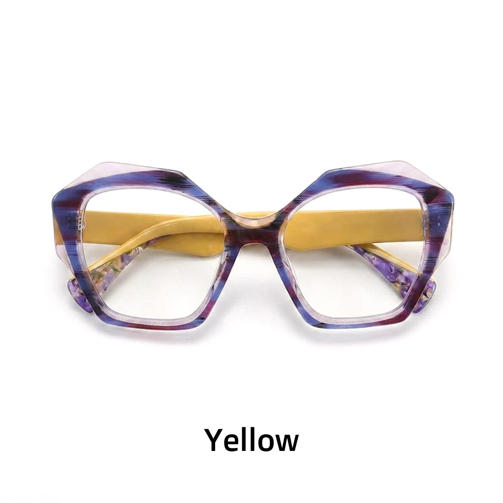 Acetate Large Cat Eye Optical Glasses Frame – Bold Niche Literary Unisex