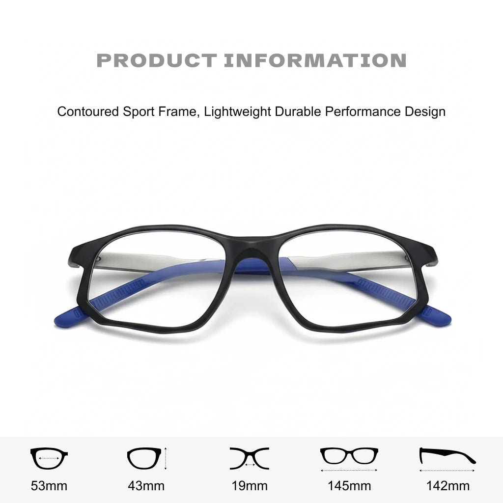 TR90 Irregular Polygonal Sports Glasses Frame - Cycling Optical Prescription