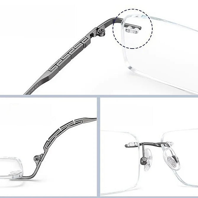 Ultraleichte rahmenlose optische Titanbrille