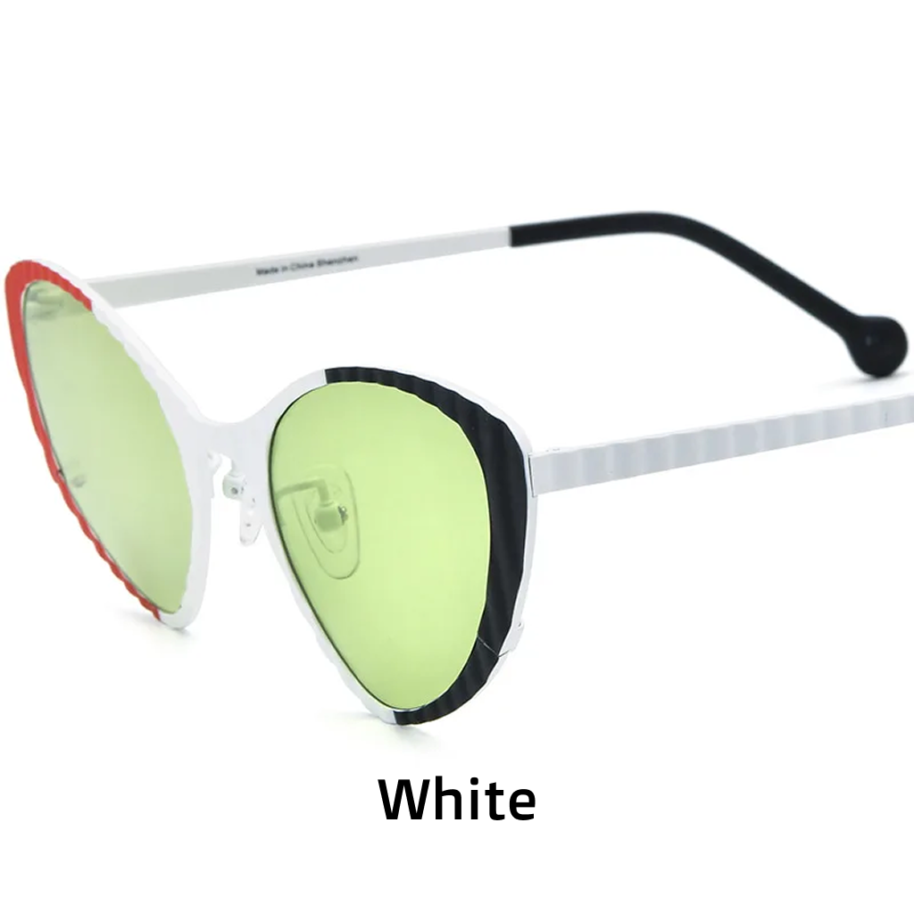 Cat Eye Titanium Polarized UV400 Sunglasses