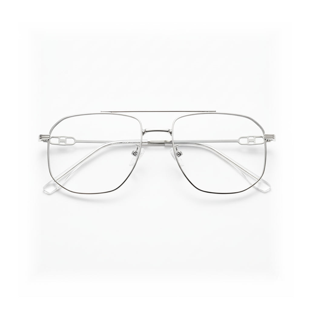 Anti Blue Light Eyeglasses - Metal Double Beam Frame