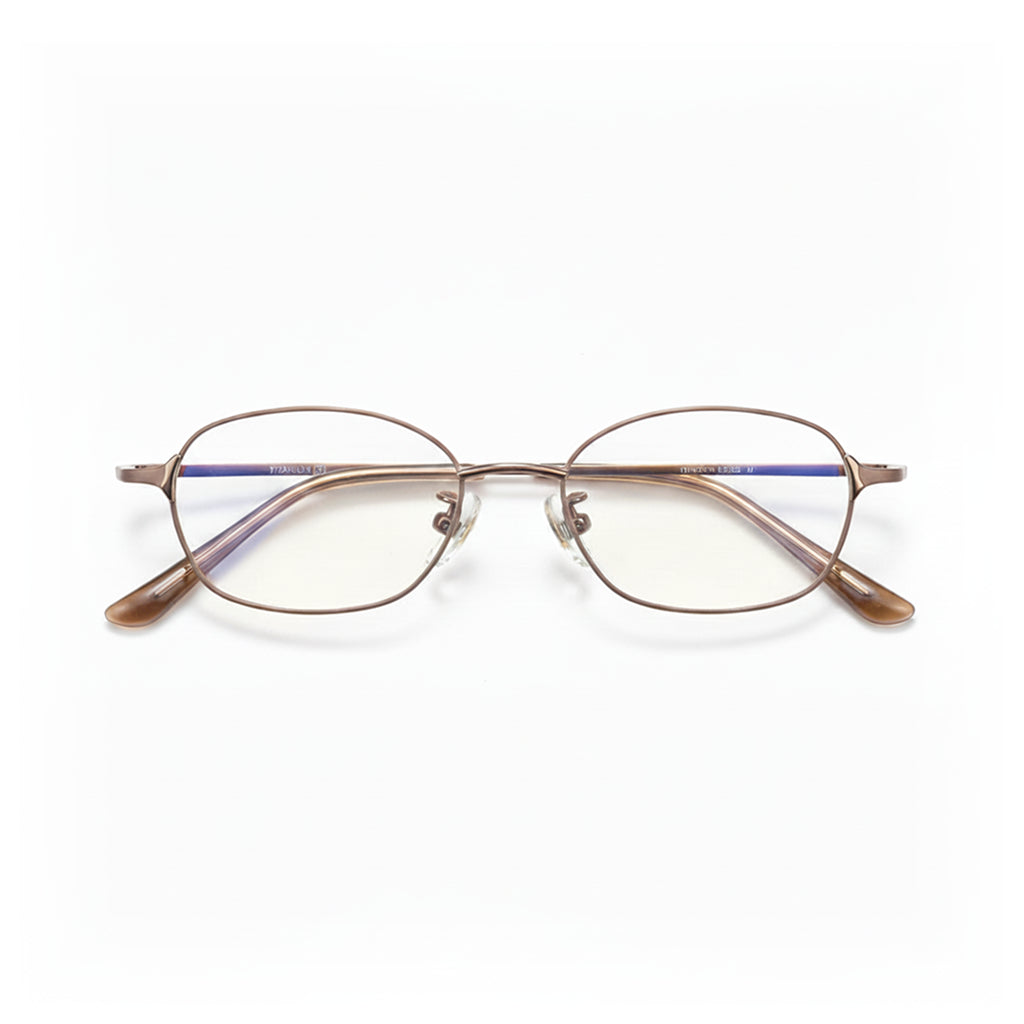 Ultra Light Titanium Oval Eyeglass Frame - Anti Blue Light Optical Prescription Frame 7001