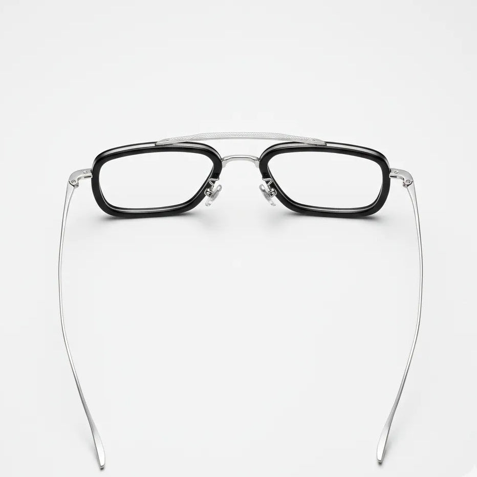 Retro Titanium Eyeglass Frame - Anti Blue Light Optical Prescription Glasses