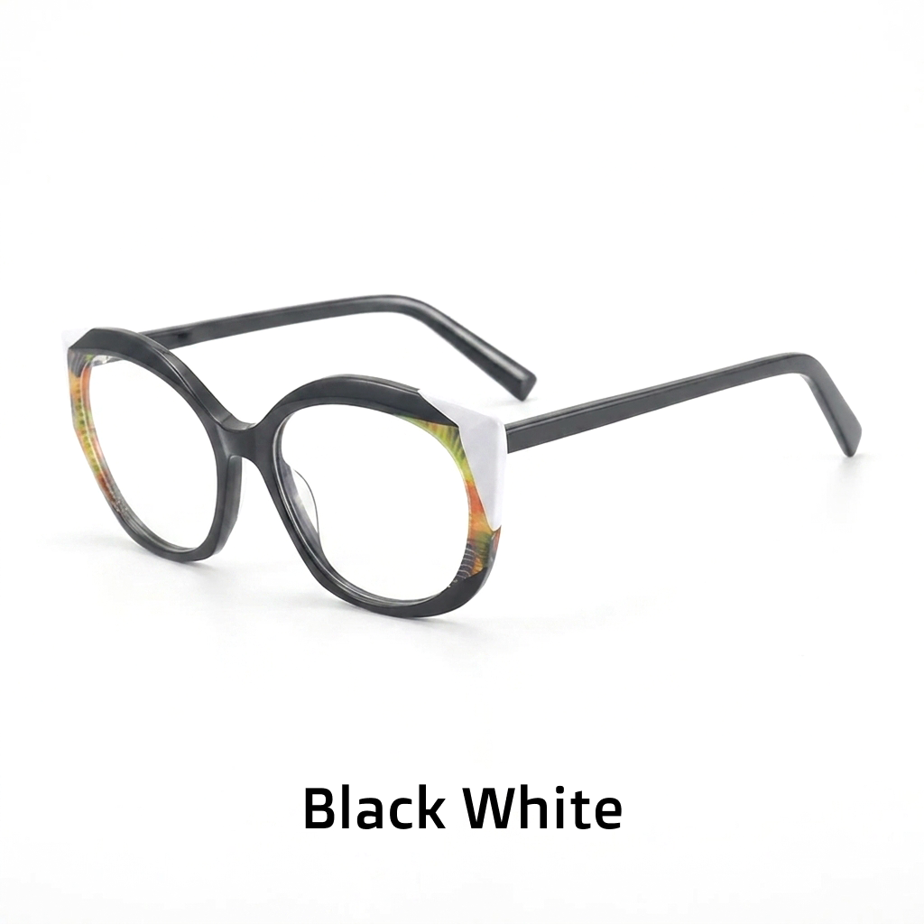 Montature per occhiali da vista quadrati Cat-Eye in acetato
