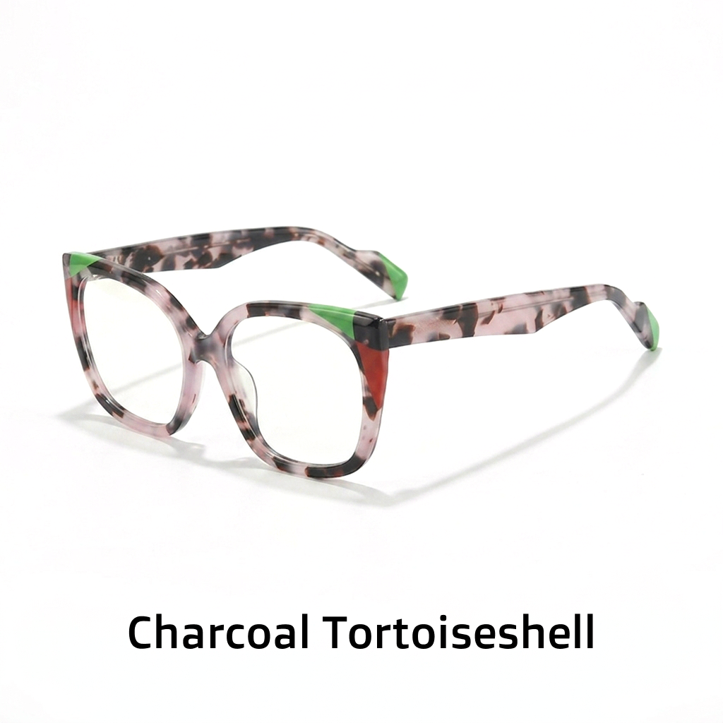Acetate Large Square Optical Frames – Bold Color Prescription Eyeglasses