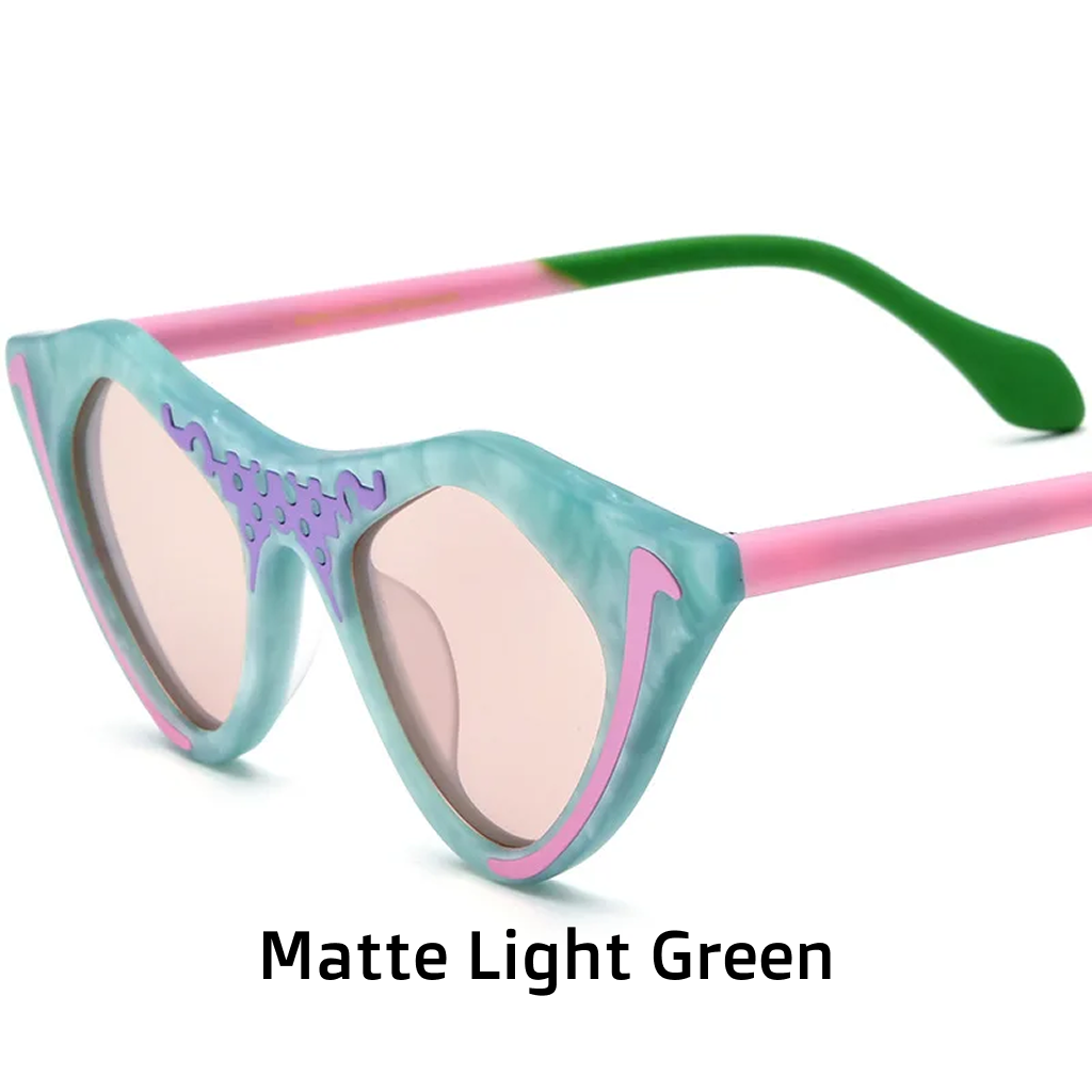 Cat Eye Polarized Sunglasses UV400 Acetate Frame