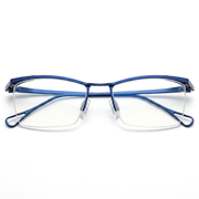 Titanium Semi-Rimless Square Optical Frames – Unisex Prescription Eyeglasses