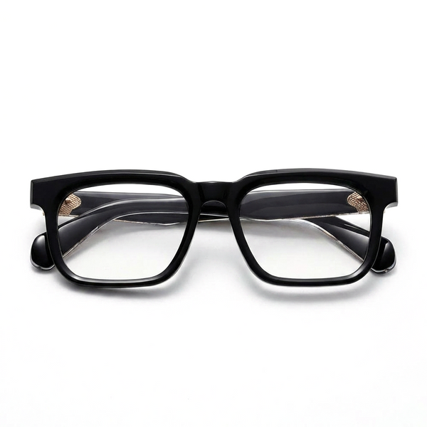 Verdickter quadratischer Acetat-Brillenrahmen – Unisex-Optik