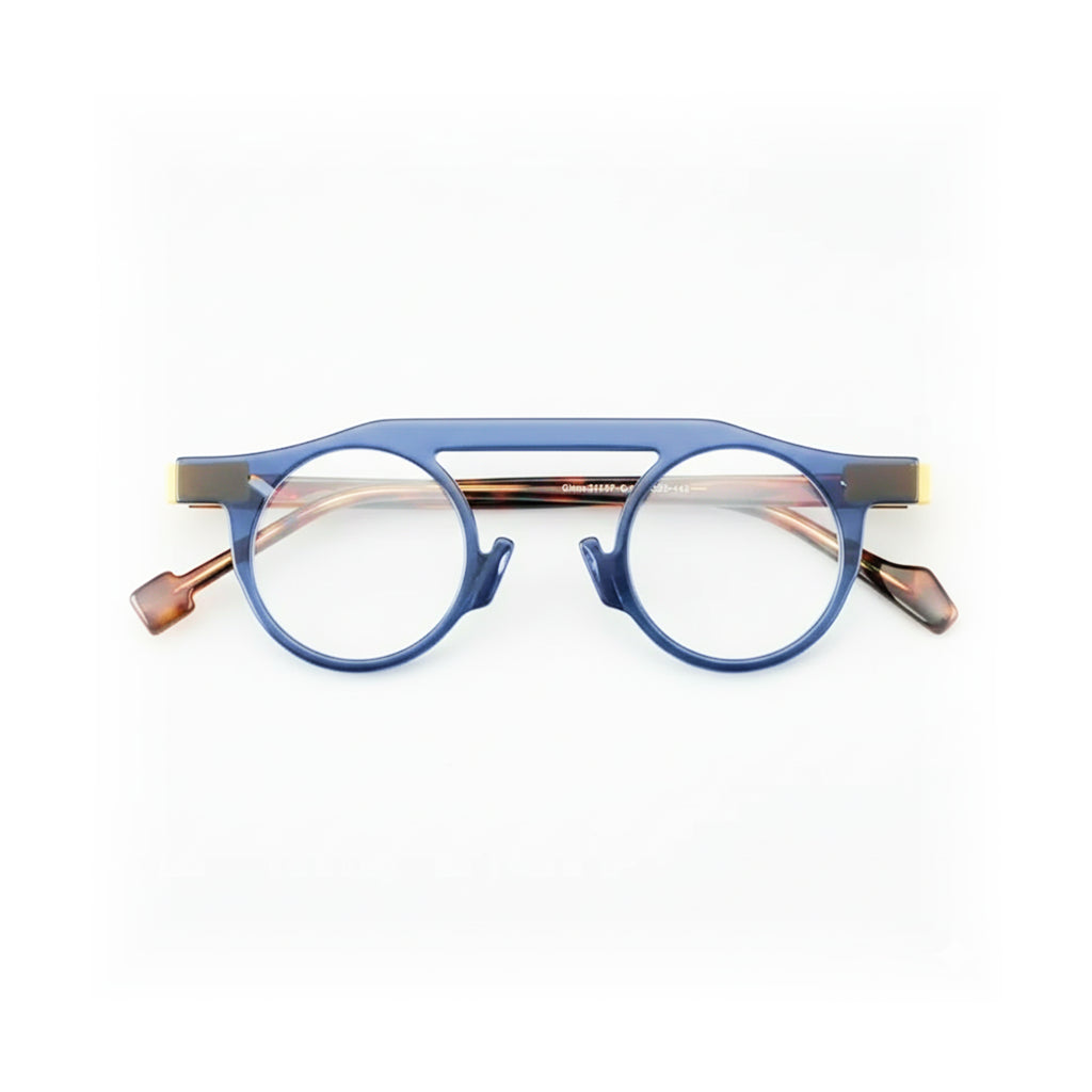 Retro Double Beam Acetate Eyeglass Frames - Unisex Optical Prescription Glasses