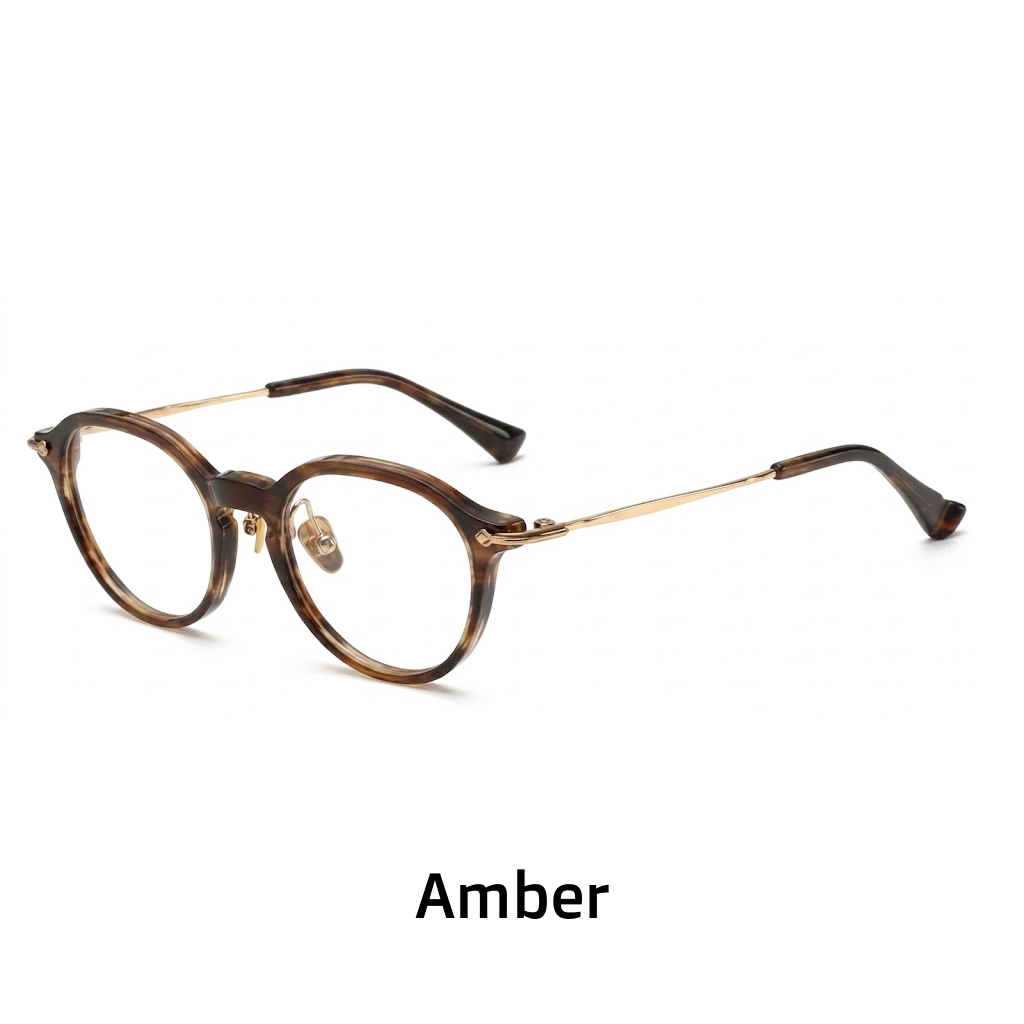 Ovales Acetat-Brillengestell – Unisex mit optischer Sehstärke