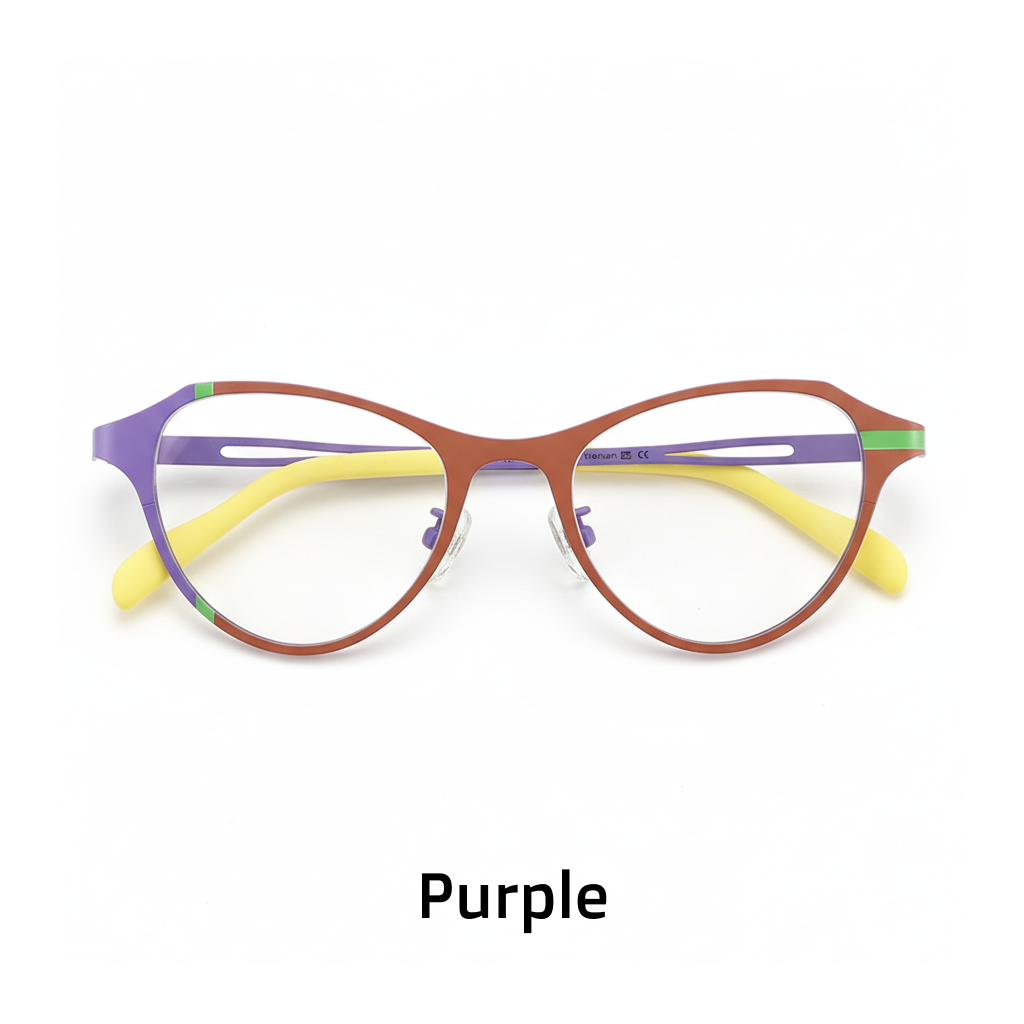Titanium Cat Eye Optical Glasses Frame