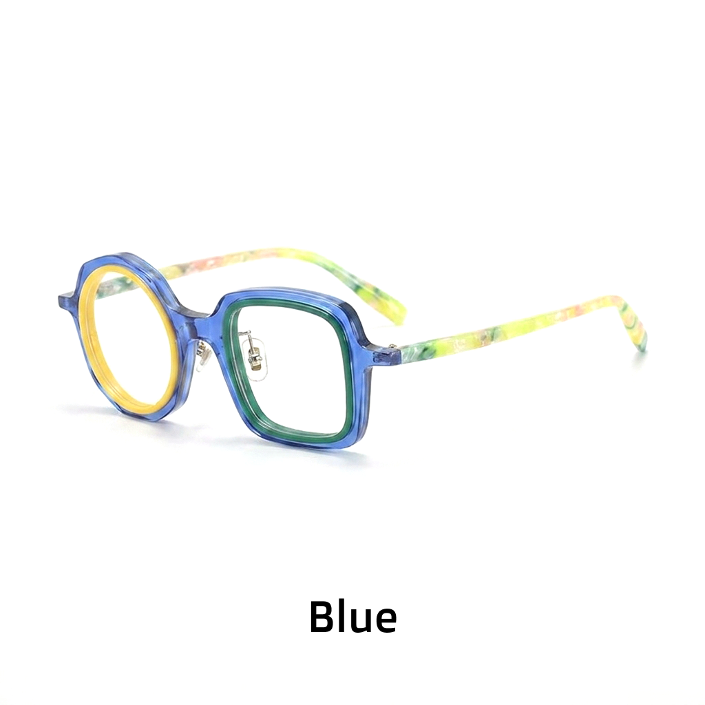 Retro Square Acetate Eyeglasses Frame