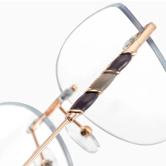 Frameless Cat Eye Glasses - Anti Blue Light Optical Frame