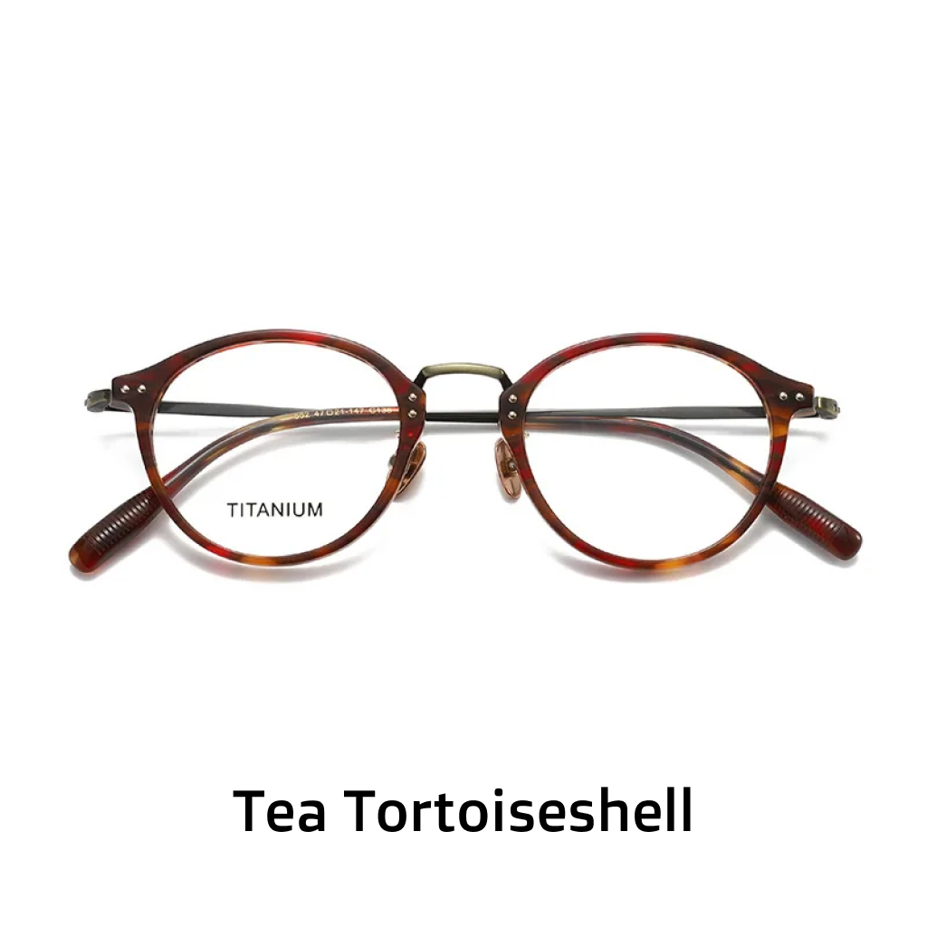 Titanium Oval Optical Frames – Tortoiseshell Unisex Prescription Eyeglasses