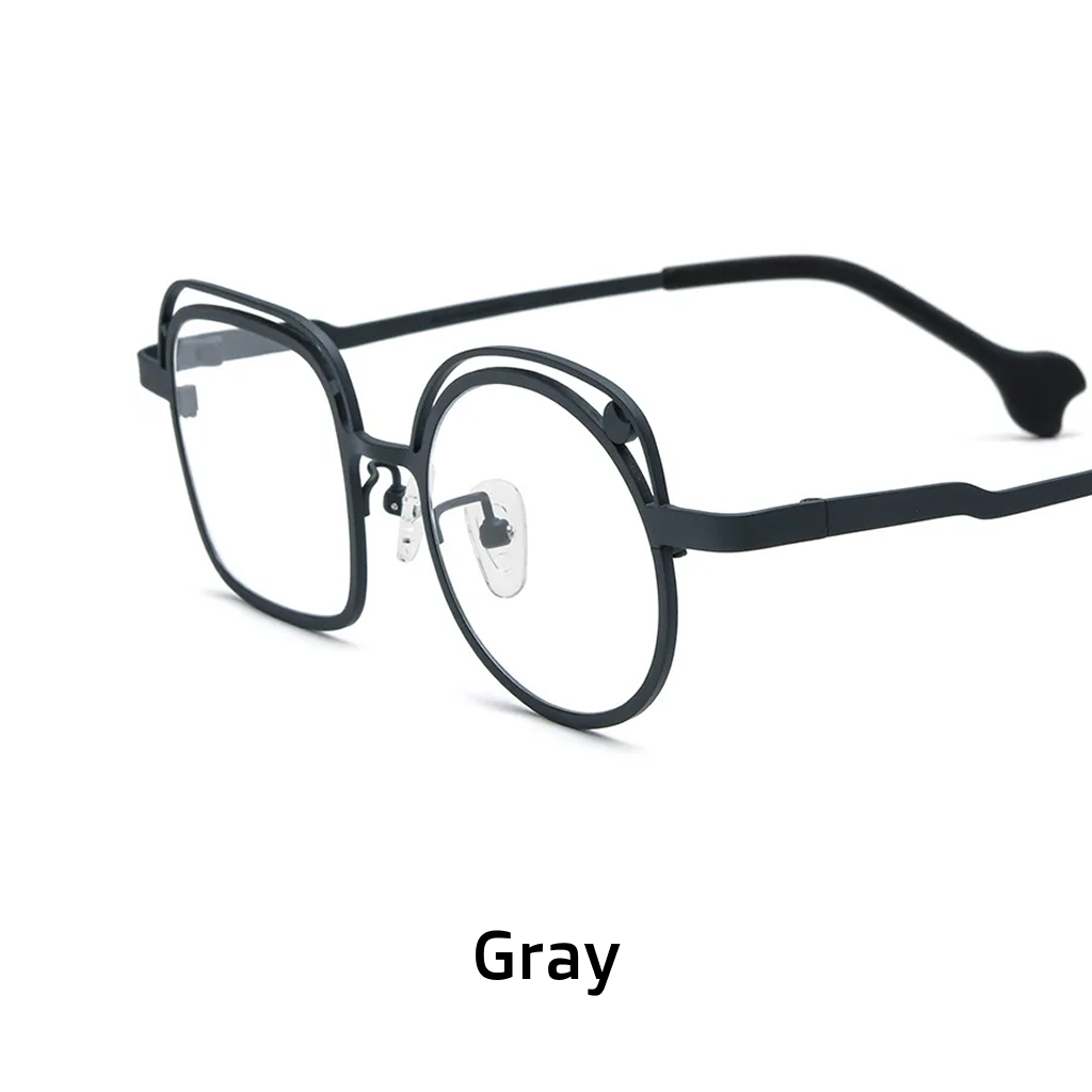 Titanium Optical Eyeglass Frames – Lightweight Square Design