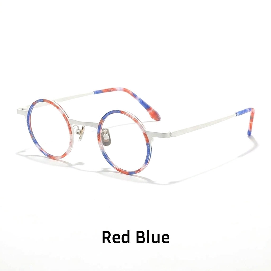 Titanium Round Eyeglasses Frames – Retro Small Face Unisex
