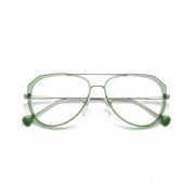 Double Beam Elliptical Eyeglass Frame - Plastic Titanium Optical