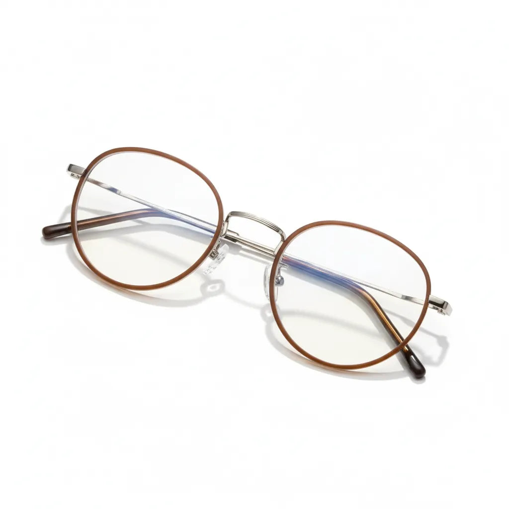 Anti Blue Light Glasses - TR90 Alloy Round Frame Optical Eyewear