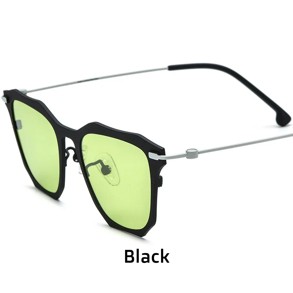Titanium Rectangle Polarized Sunglasses UV400